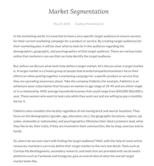 https://studiousmarketinggirl.wordpress.com/2018/05/25/market-segmentation/